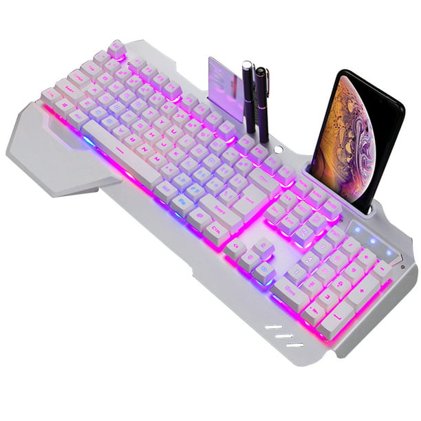 GCCLCF Mechanical Keyboard Esports Game Green axis Internet Cafe eat Chicken ice Wafer keycap Punk Computer Notebook USB,Black 